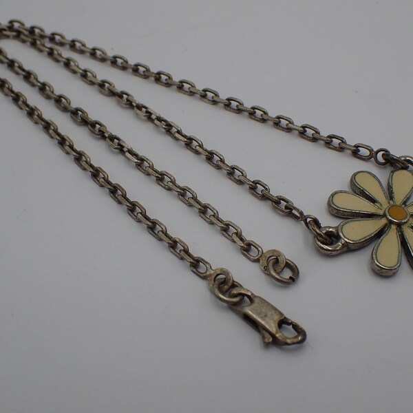 collier pendentif fleur vintage