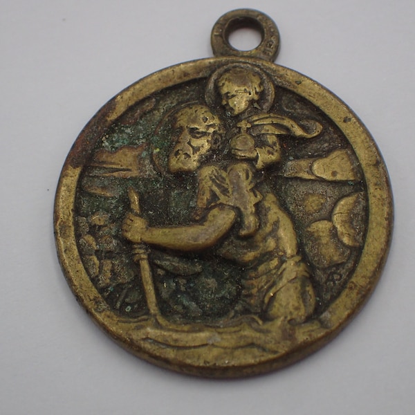 vintage religious medallion