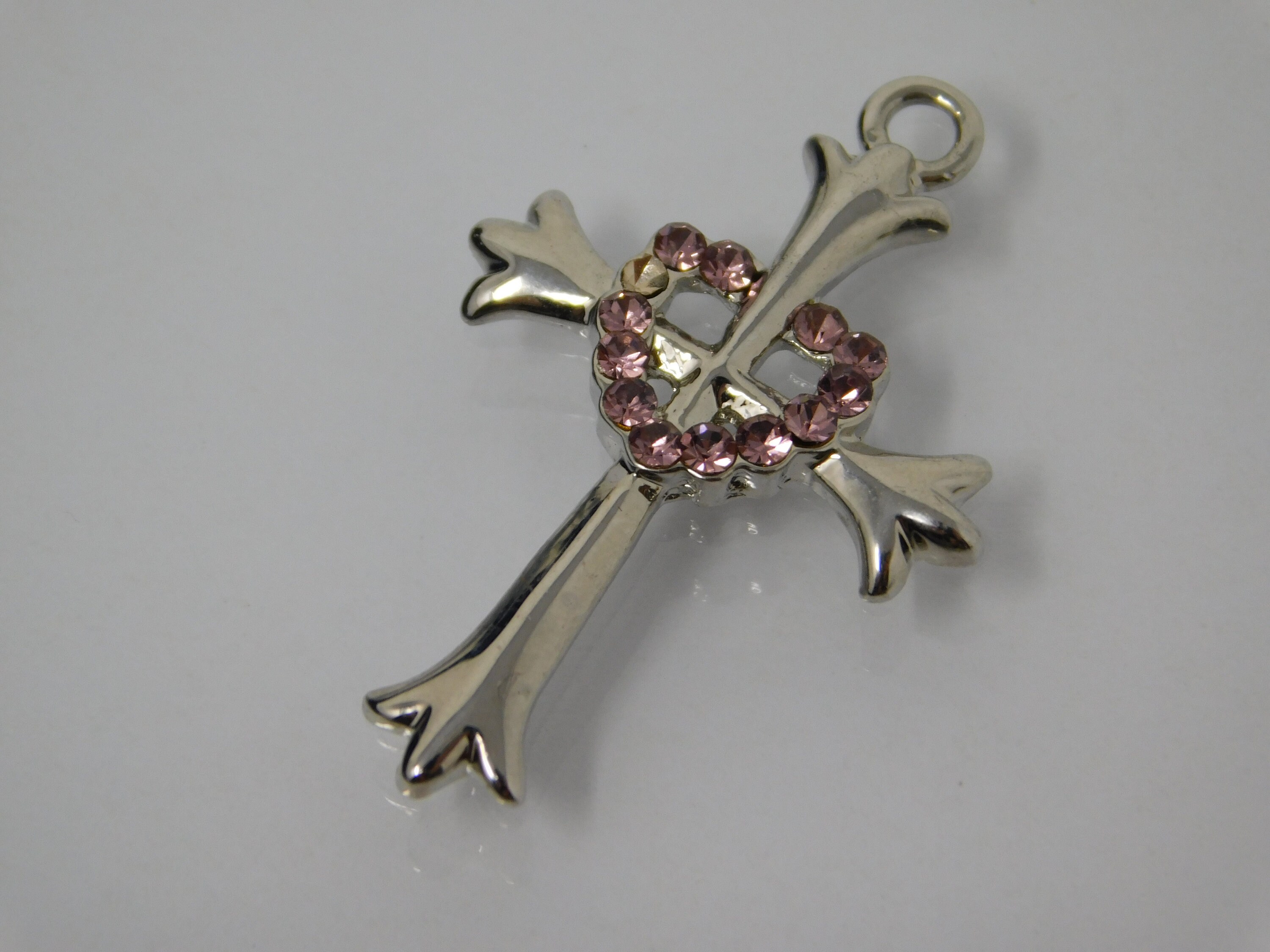 Crucifix Vintage Coeur de Cristal