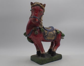 old china sculpture, tang horse style