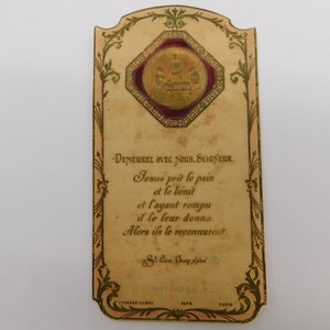 carte de prière vintage
