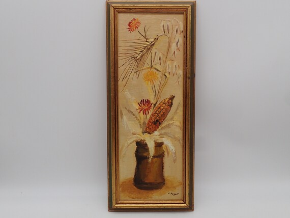 peinture ,huile floral par C.Payet