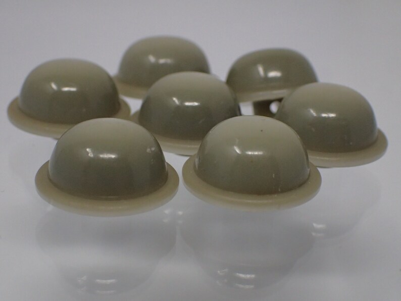 seven vintage hat buttons