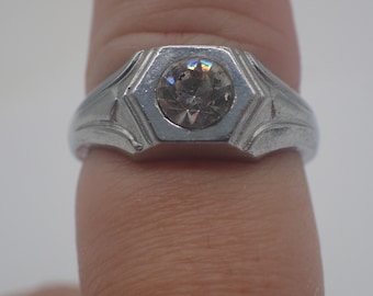 Vintage pewter ring