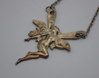 colar de pingente, fada, art nouveau