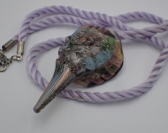 Collier Ras De Cou Pendentif En Verre De Murano - Occasion