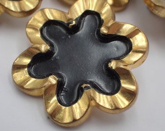 four vintage bronze buttons