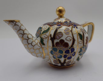 théière vintage cloisonné de Chine