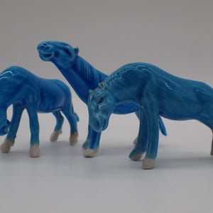 Set of three vintage Chinese horses