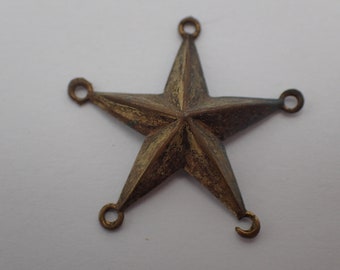 button, vintage star cabochon