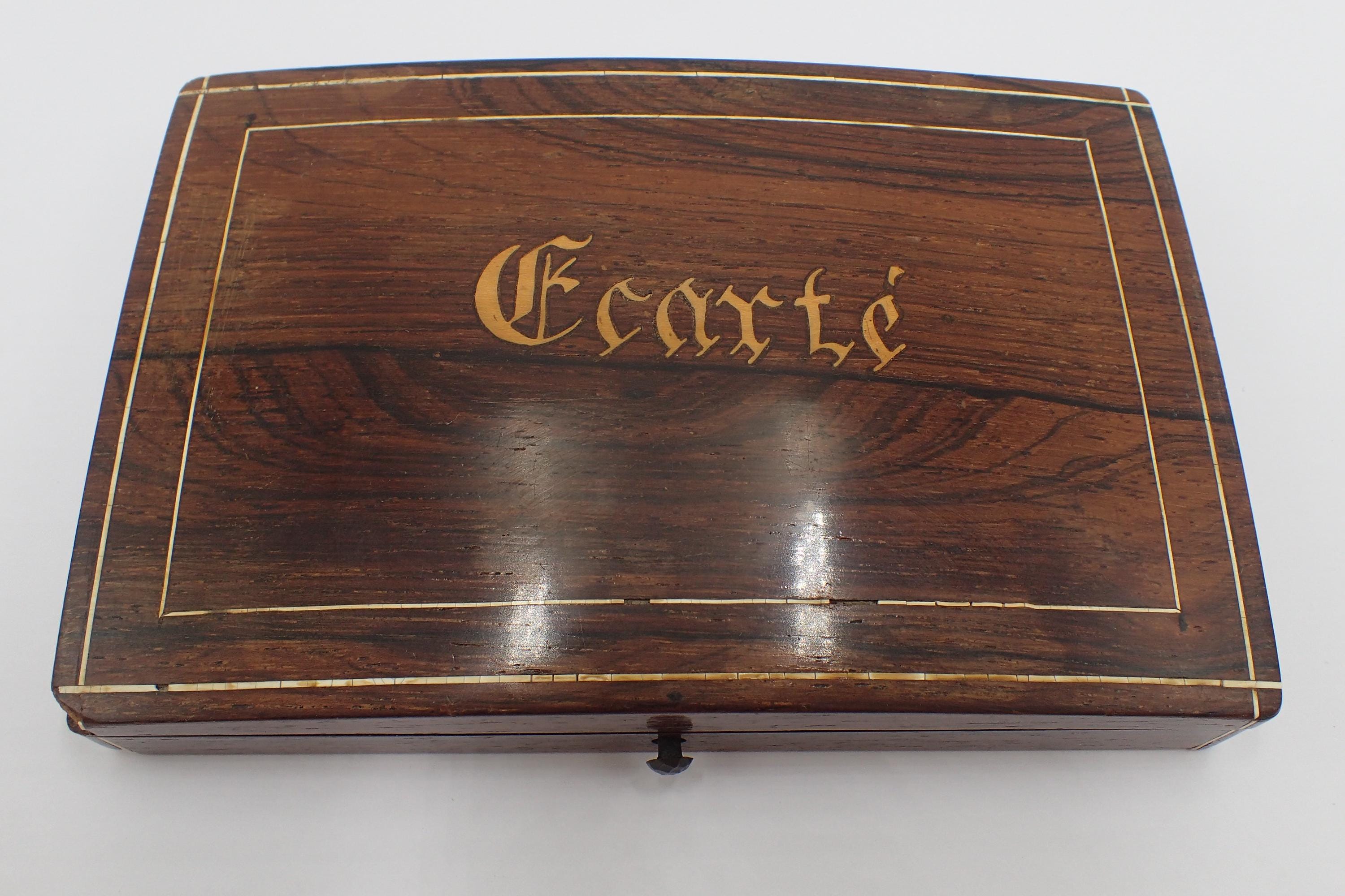 Boîte En Bois Ancienne Vintage Marqueterie - Rangement Déco