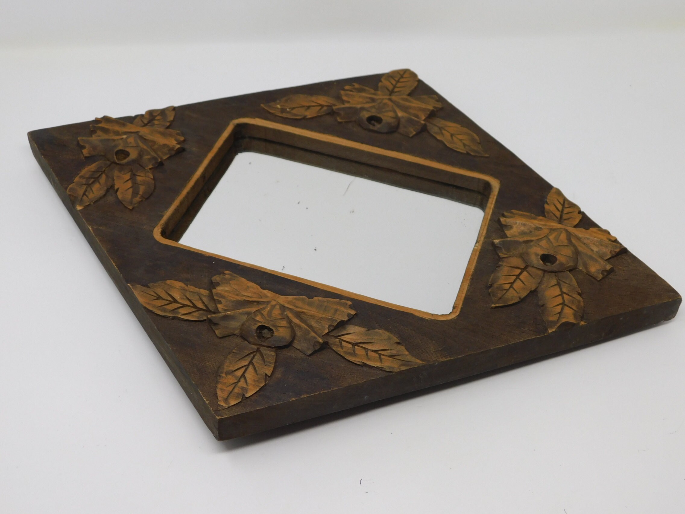 Miroir Vintage Art Déco en Bois