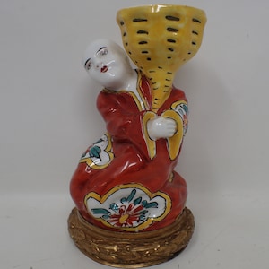 Chinese porcelain candle holder, Qing dynasty