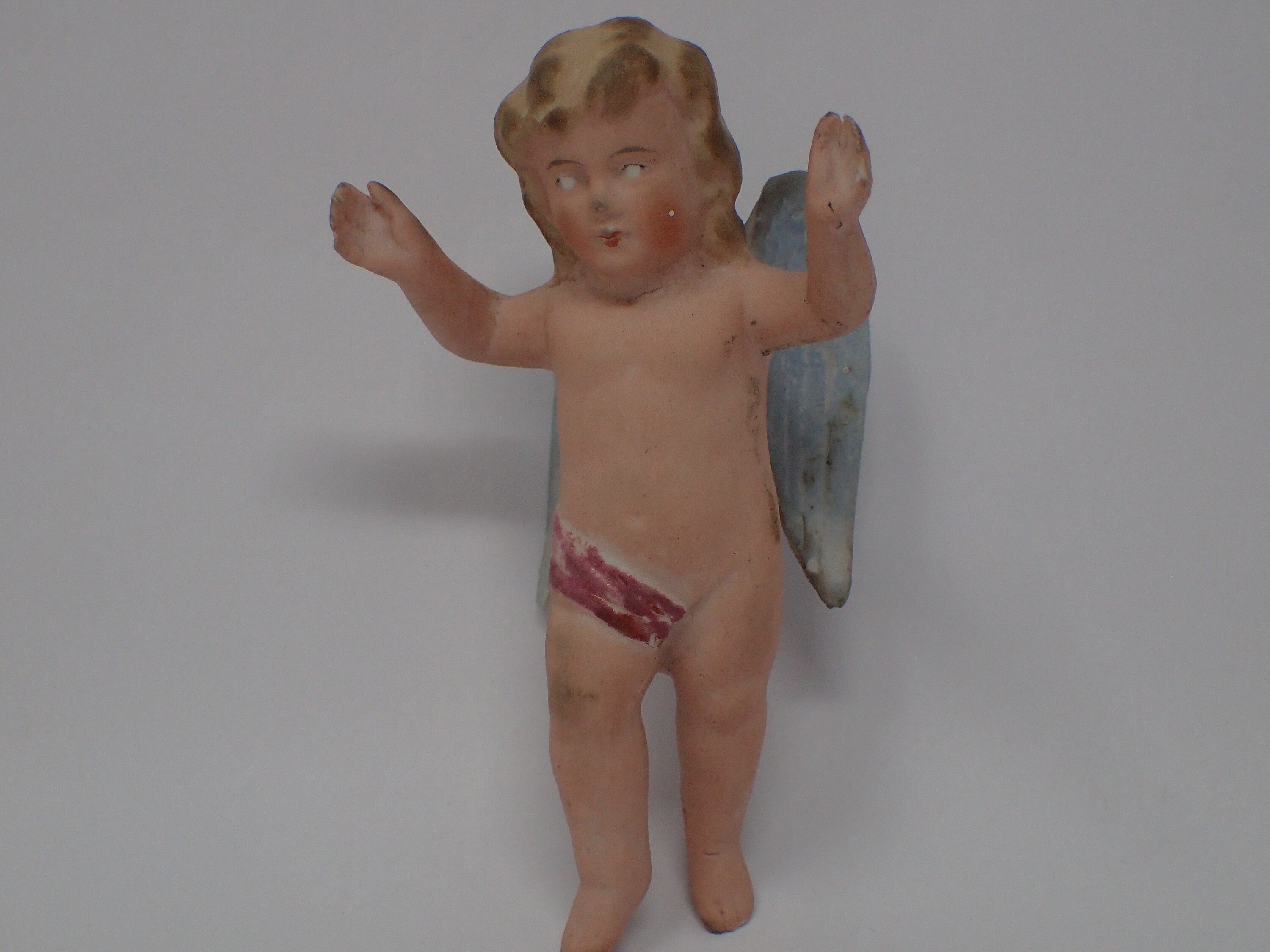 Ange Ancien en Porcelaine , Décoration de Sapin Noel