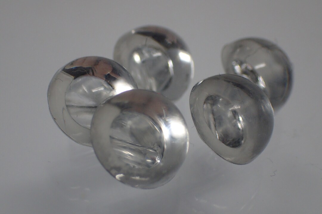 Five Vintage Transparent Bubble Buttons - Etsy