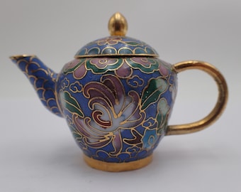 théière vintage cloisonné de Chine