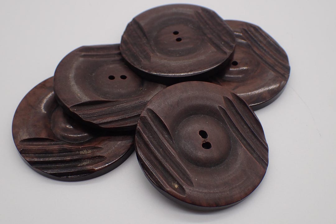 Deco Button Five Vintage Art Deco Buttons - Etsy