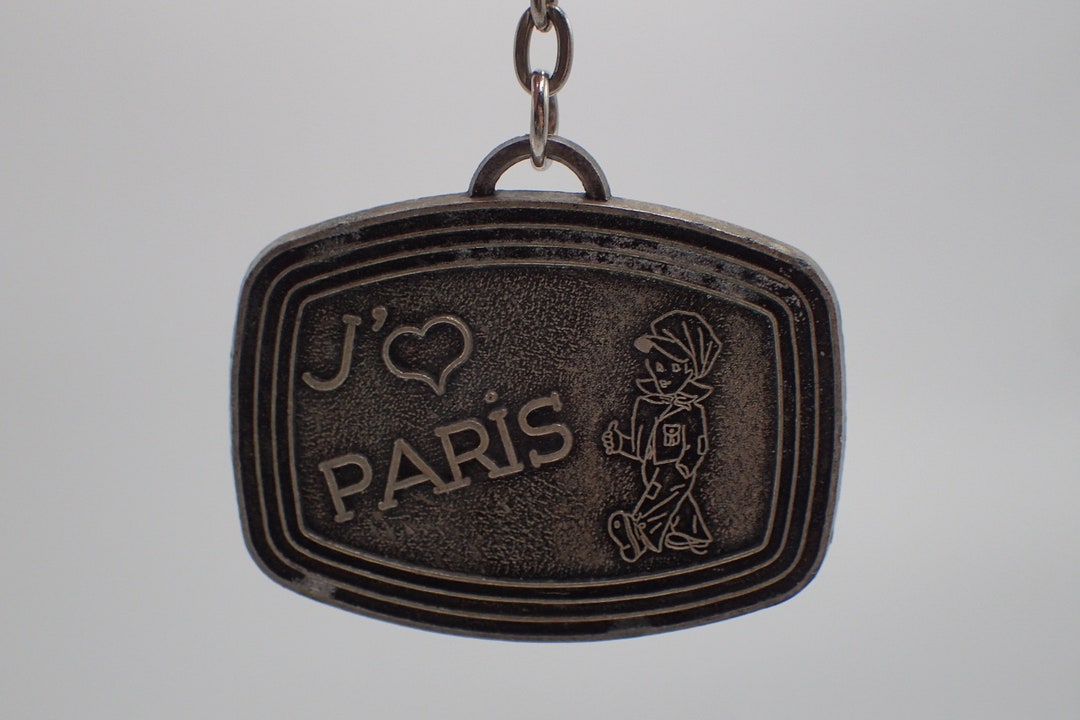 Vintage Key Ring I Love Paris Etsy