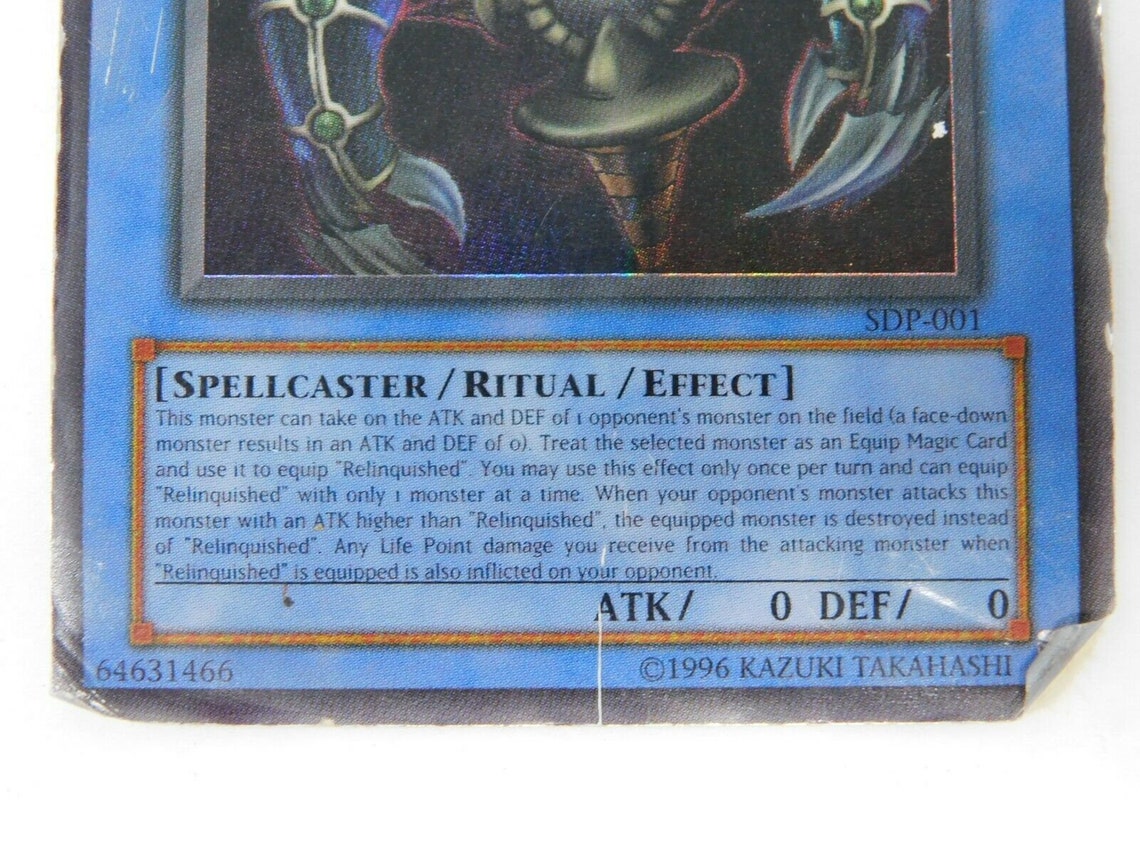Seltene YuGiOh Karte Aufgegeben SDP001 1. Auflage Etsy.de