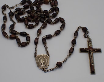 Antique wooden bead rosary