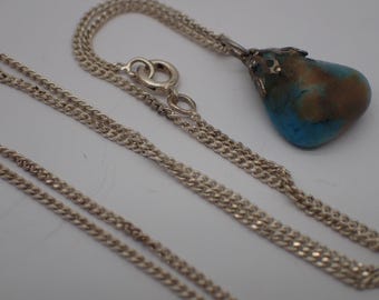 vintage edelsteen ketting met hanger