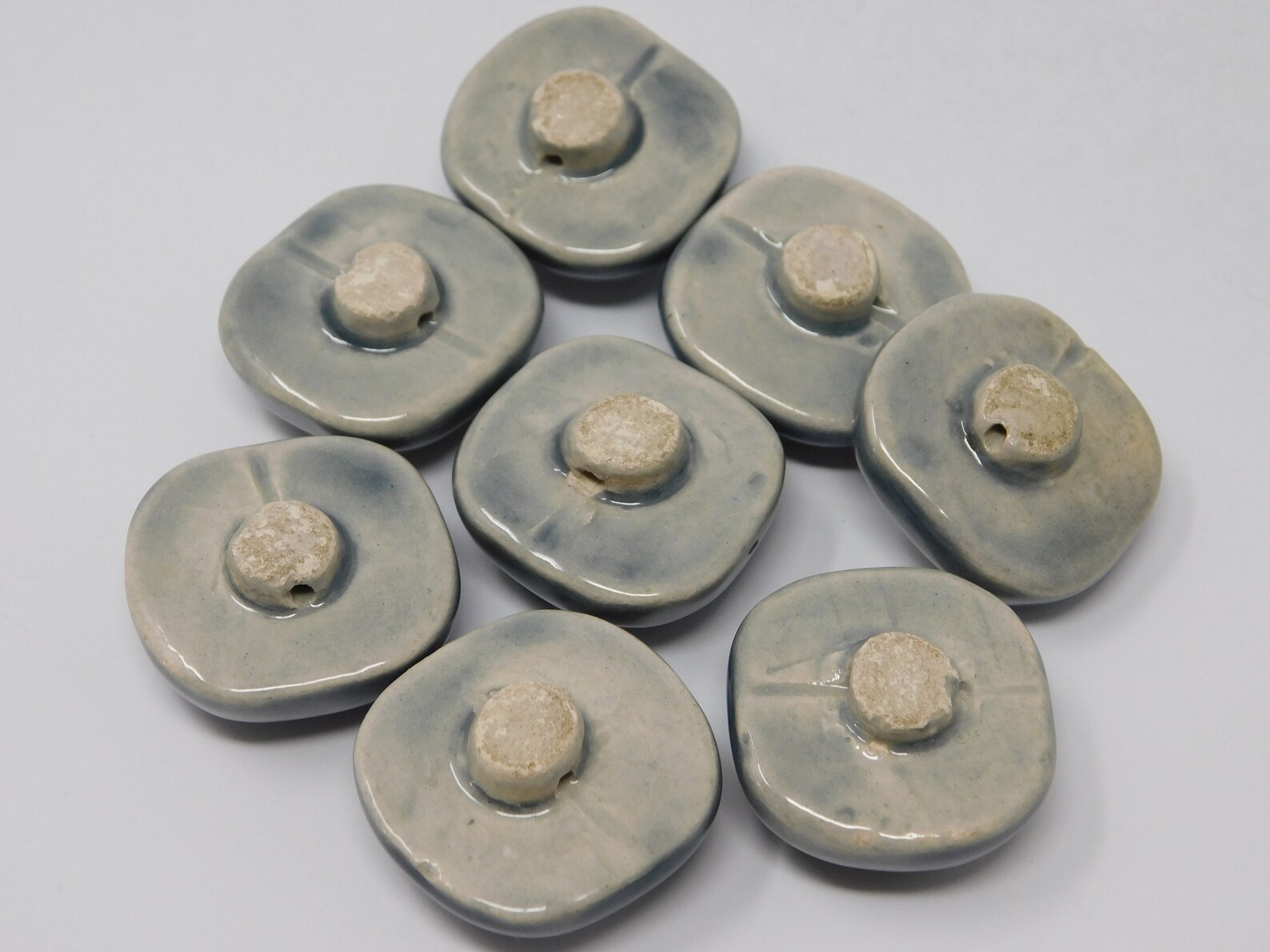 Eight vintage ceramic buttons Etsy