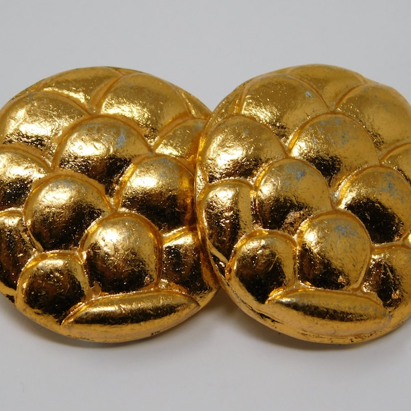 paire de boutons vintage de bronze