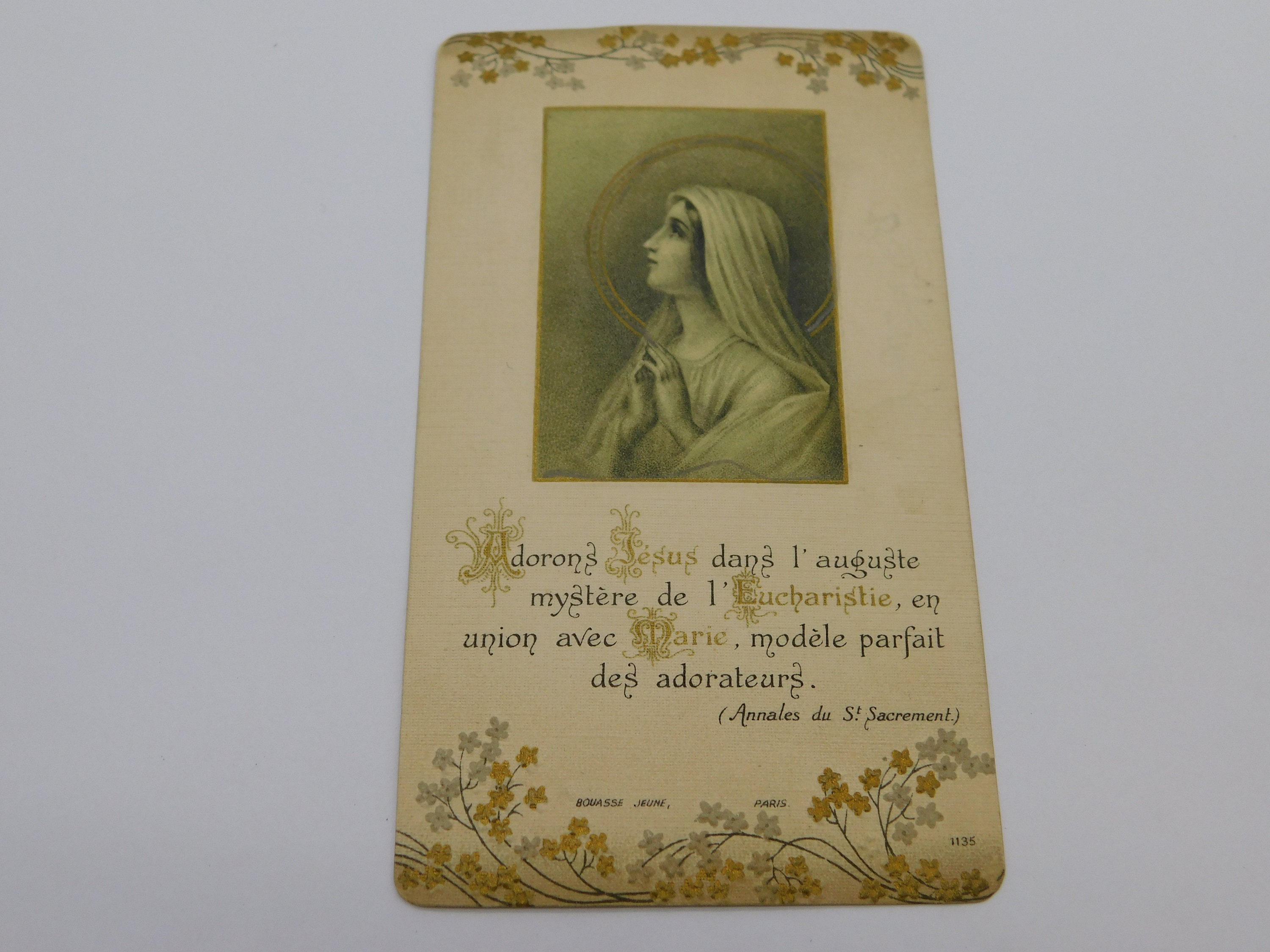 Carte de Prière Vintage