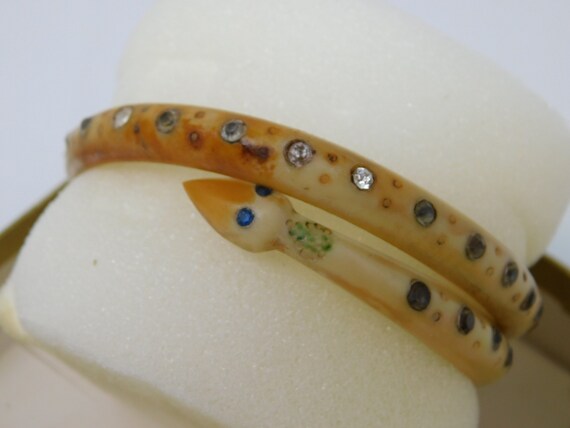 old bracelet, bakelite arm snake