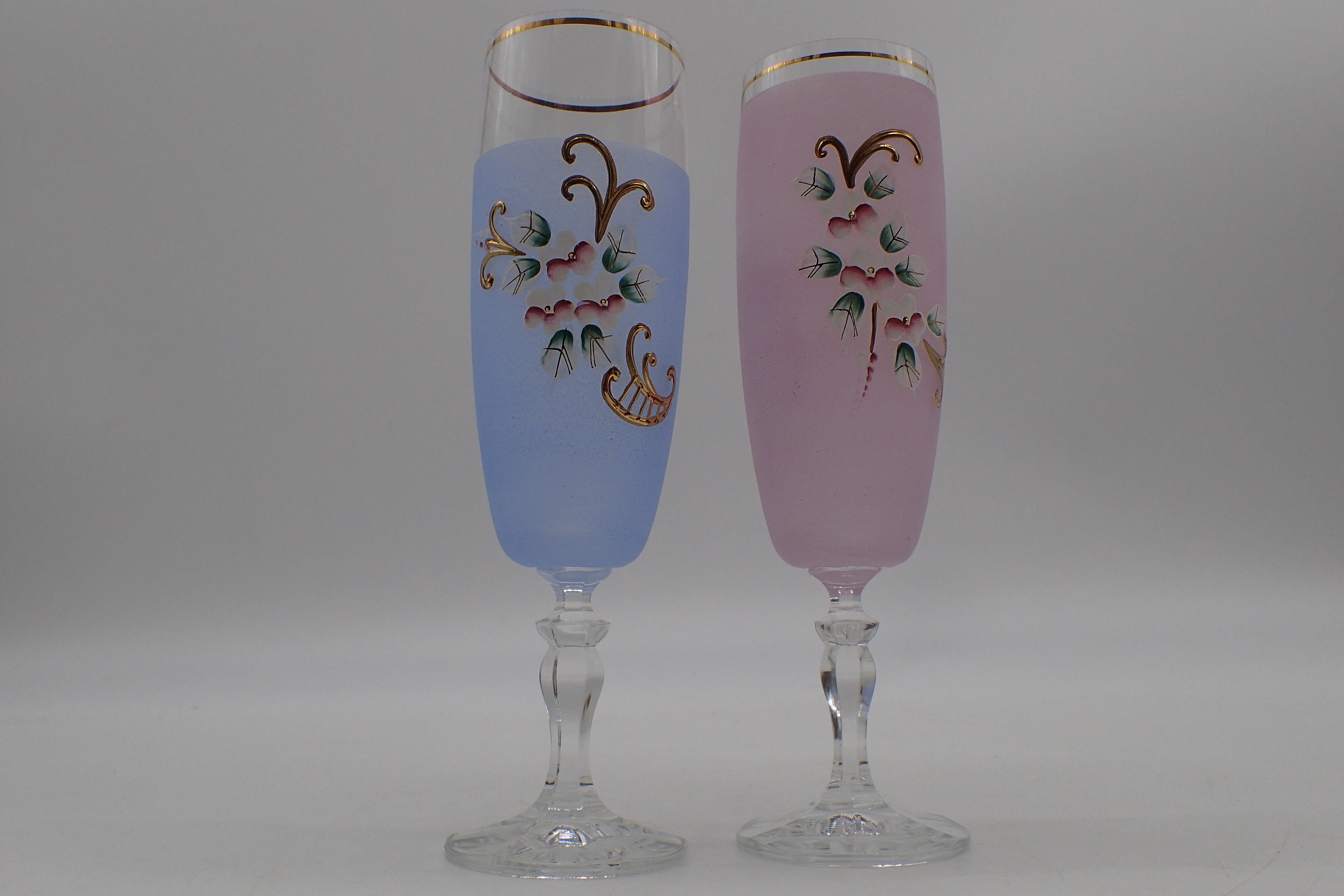 Paire de Verres en Cristal Murano