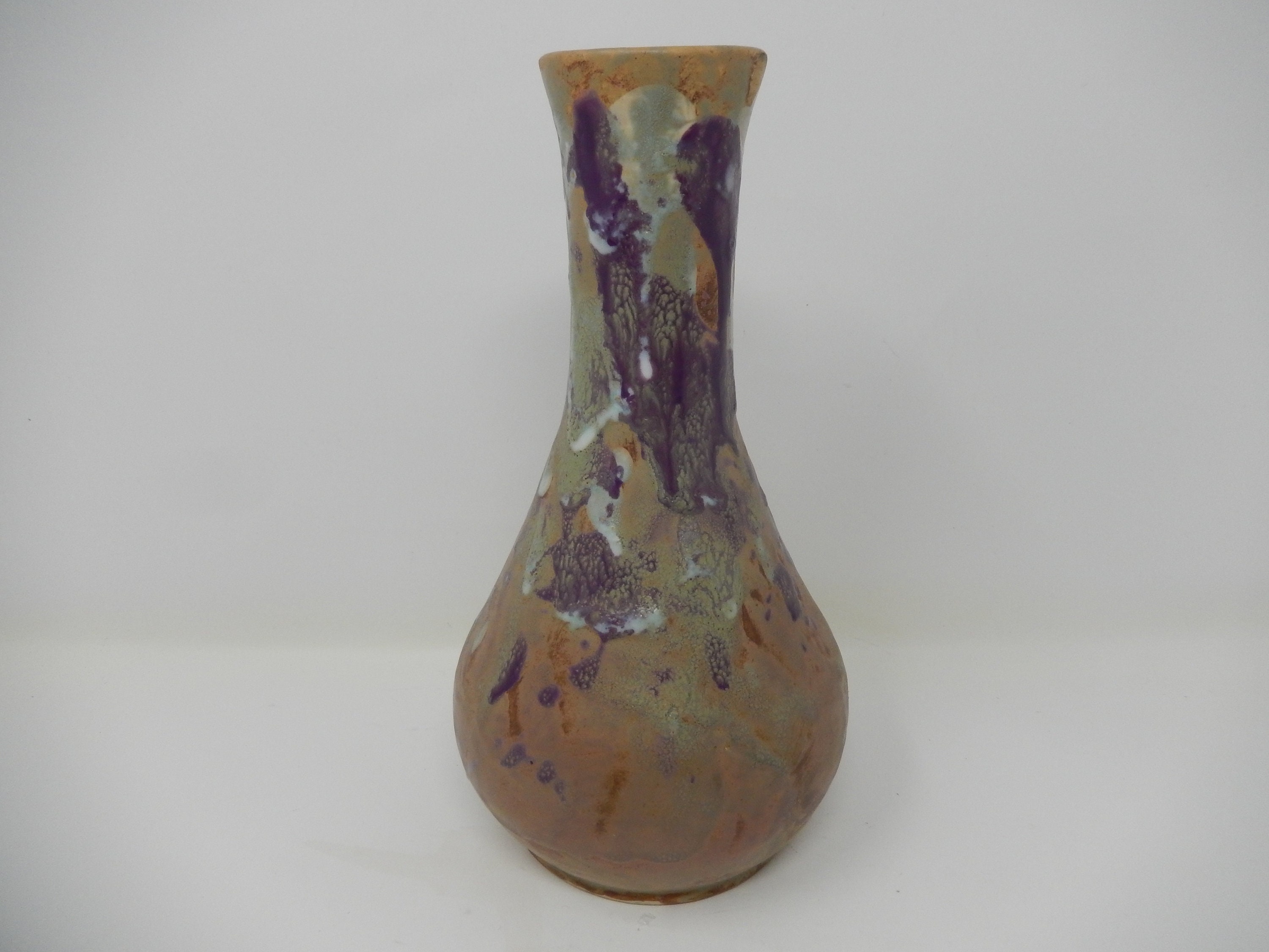 Vase Ancien Poterie de Plusieurs Couleurs