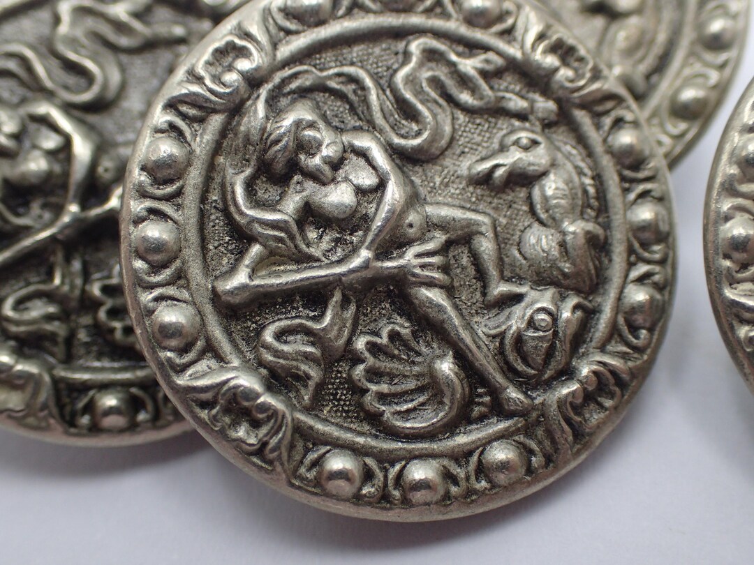 Four Old Mythological Buttons - Etsy
