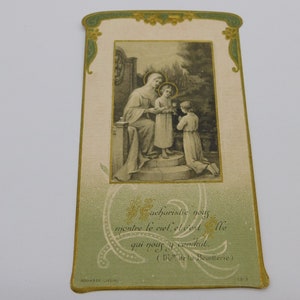 carte de prière vintage
