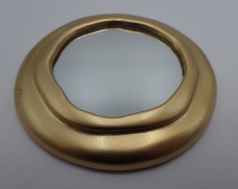 miroir de poche vintage en bronze