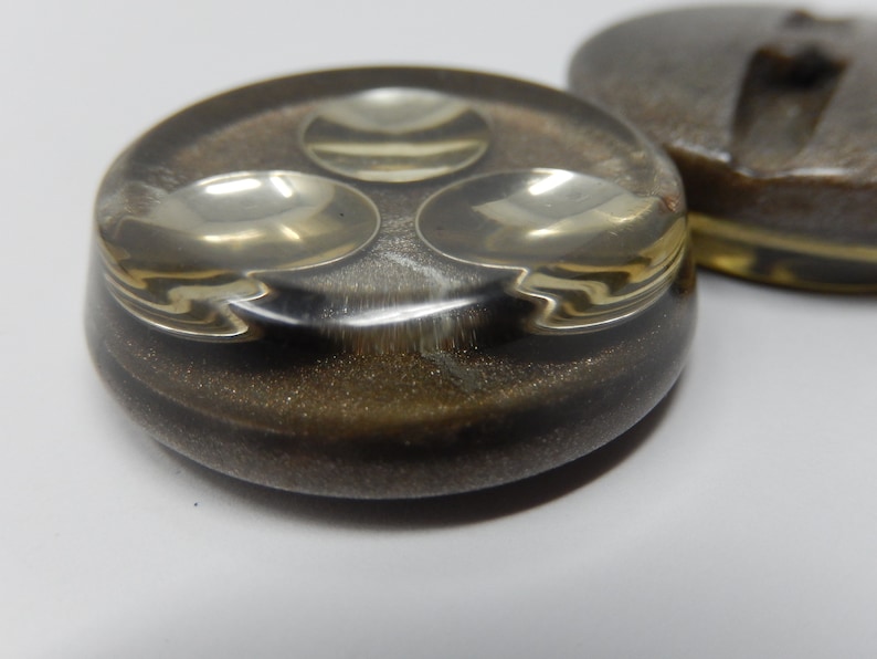 diameter 3 cm Pair of bubble buttons plastic material