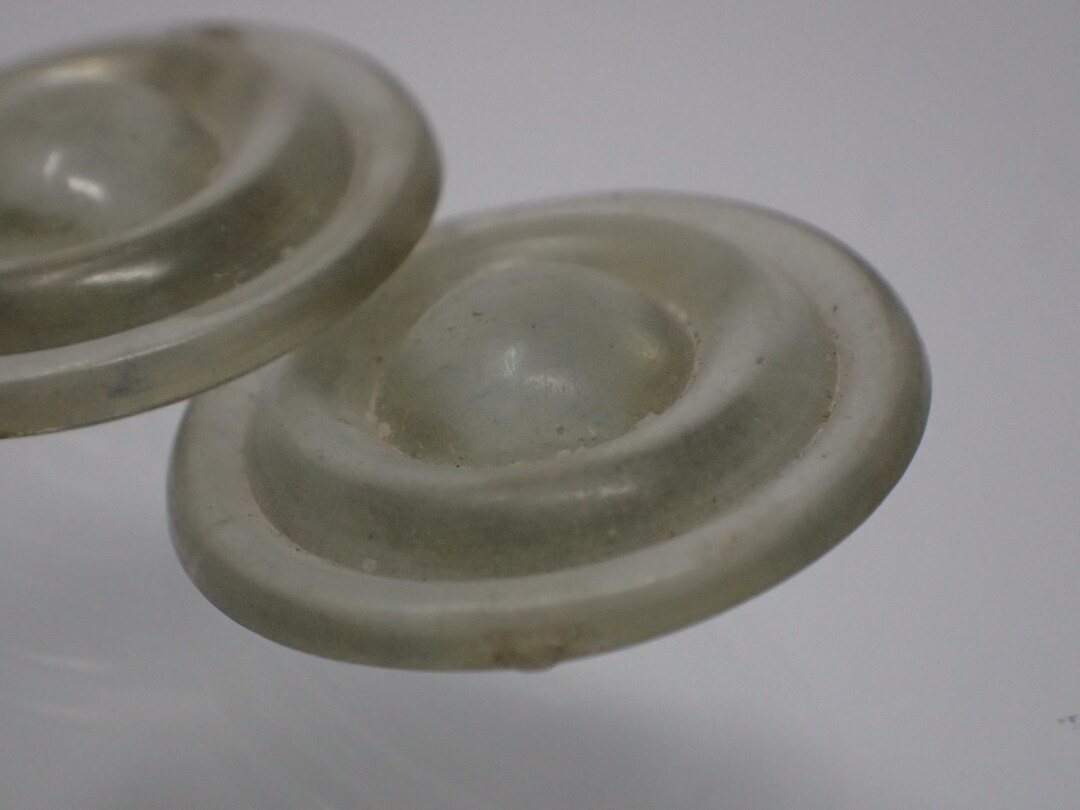 Button Rusted Transparent Pair of Transparent Vintage Buttons - Etsy