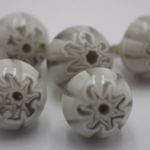 five antique Murano glass embroidery buttons