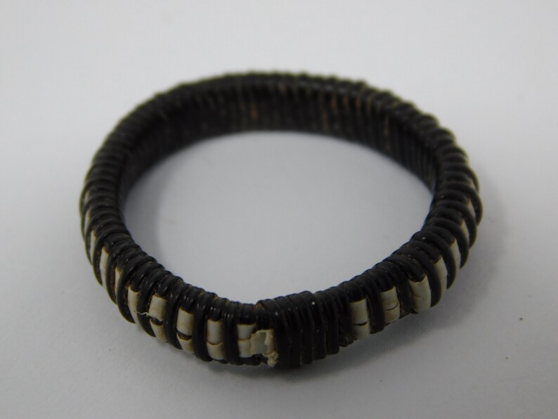 nylon thread leather braided ring ethnic work
