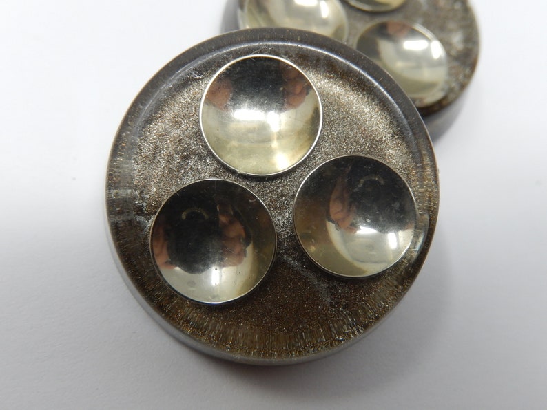 diameter 3 cm Pair of bubble buttons plastic material
