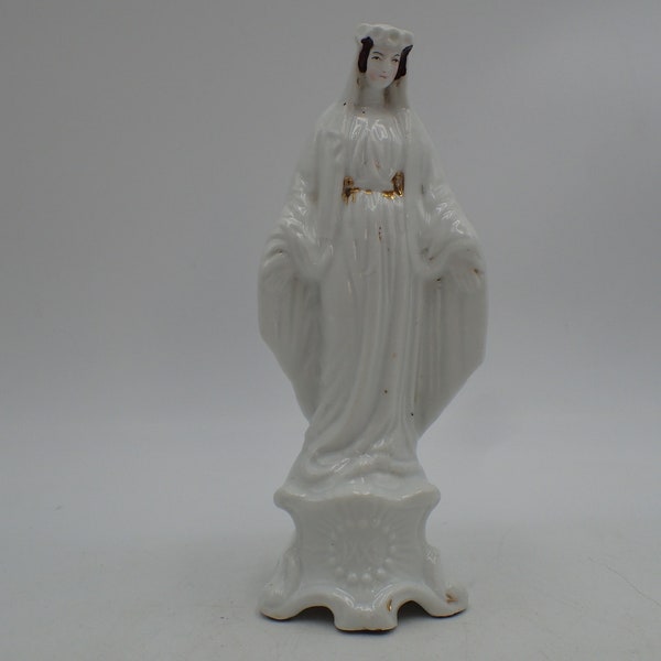 statue religieuse ancienne en porcelaine de Paris