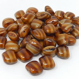 Pearls Tiger eye 1,5 cm on 1,5 cm, 44 beads, 68 grams, free shipping!
