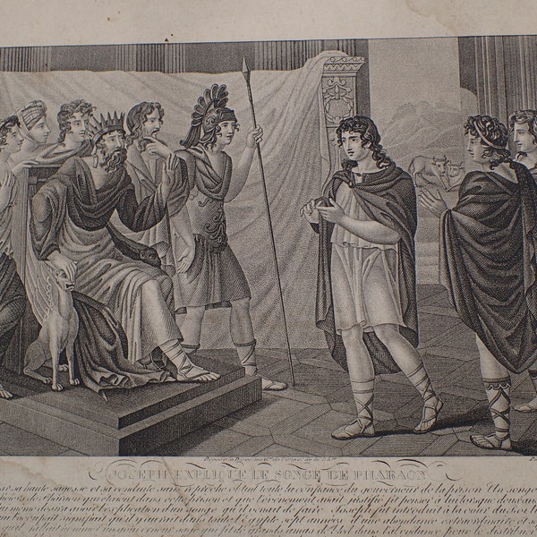 gravure Joseph explique le songe du Pharaon 1838