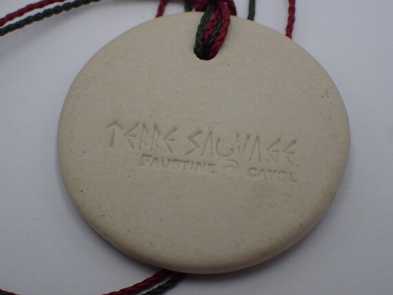 ceramic medallion, wild earth by faustine Cayol View 3