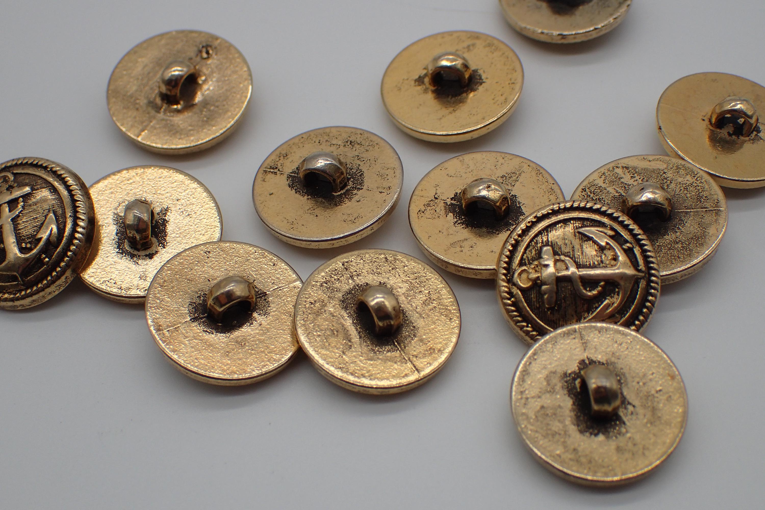 Thirteen Vintage Navy Buttons - Etsy