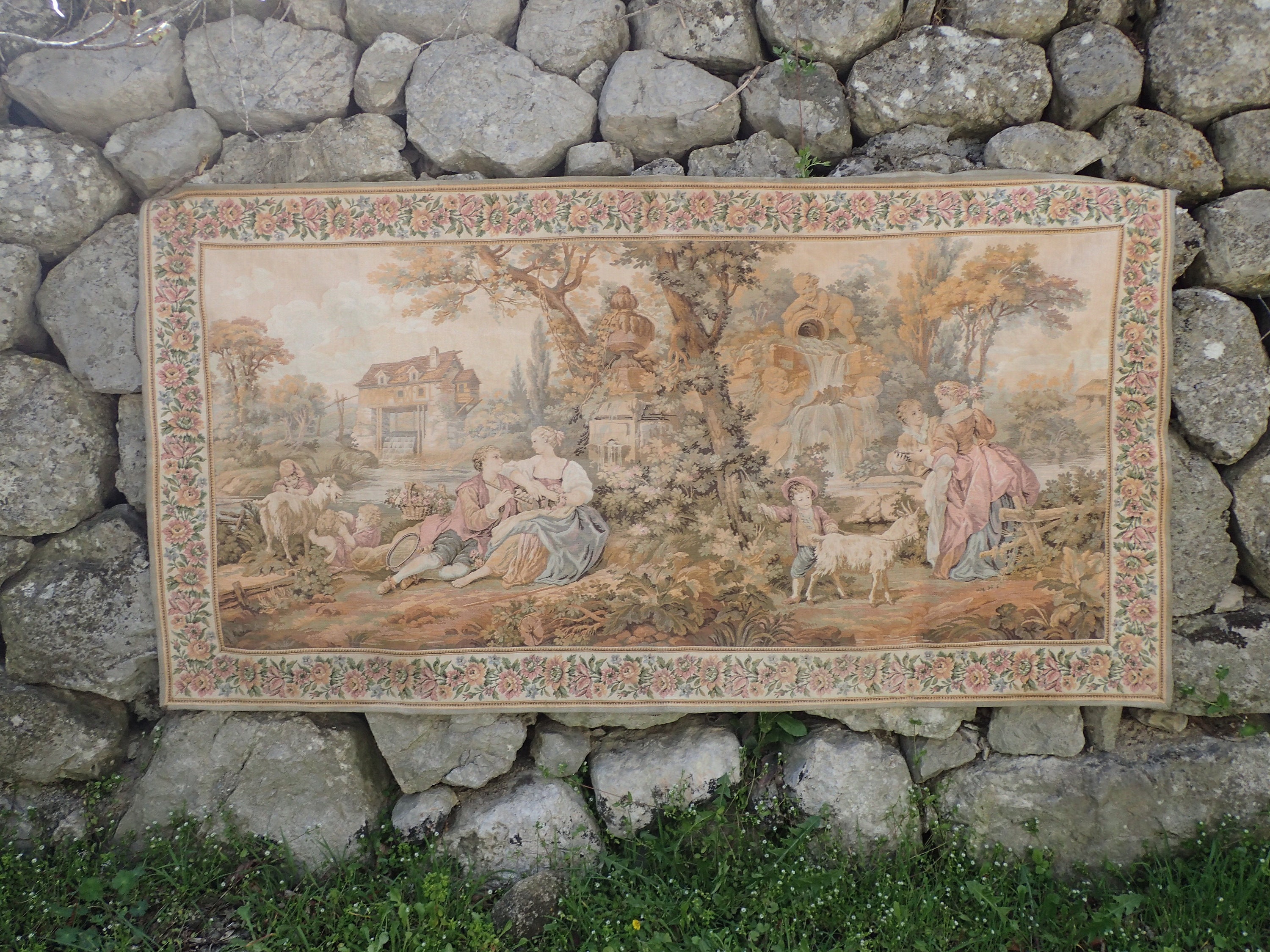 Tapisserie Gobelins Paris , Repos et Fontaine