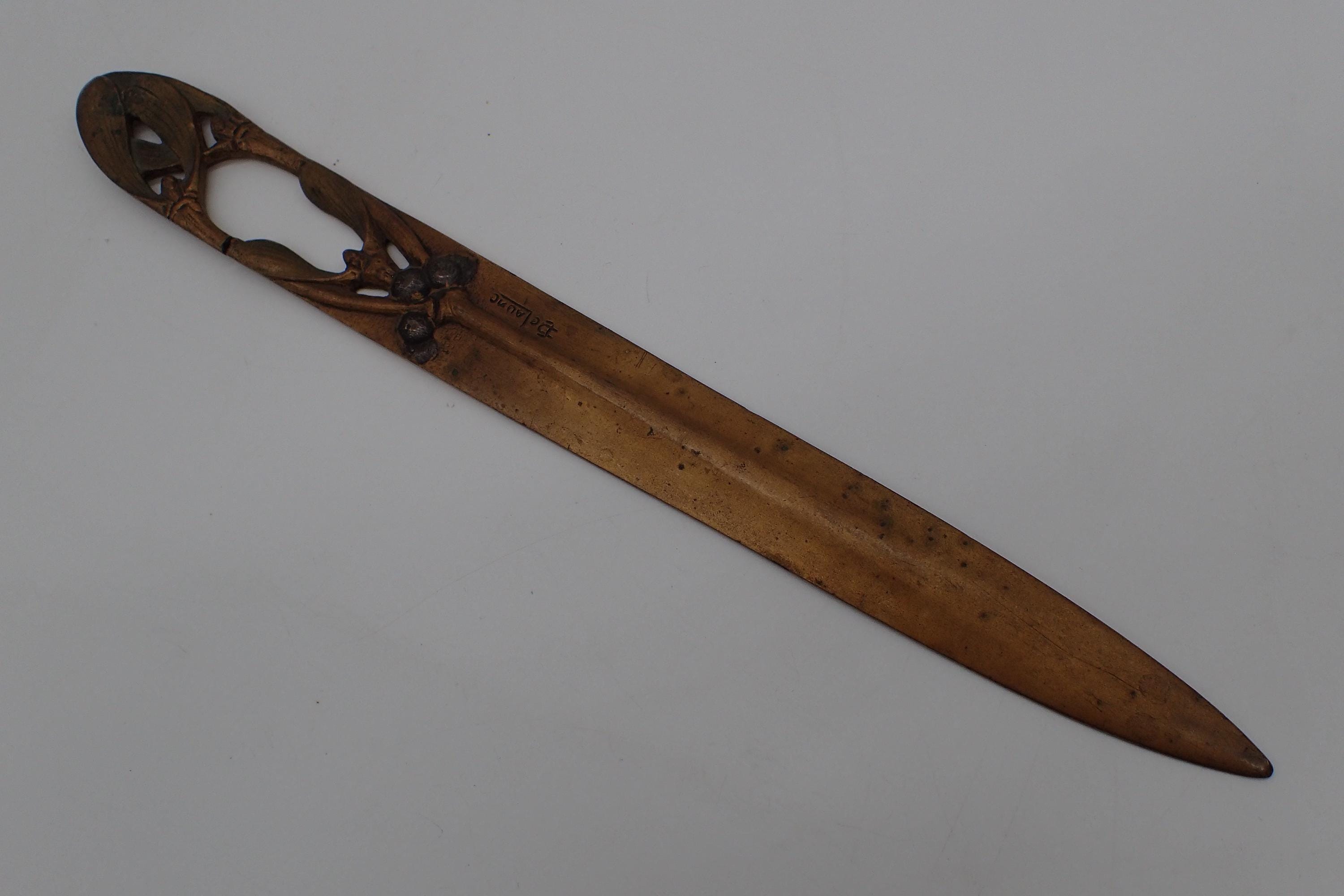 Antique Bronze Letter Opener by Edouard Delaune - Etsy