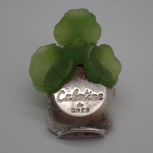 Broche Dorée Signée Cabotine De Grès - Occasion Bon état, Bijou Vintage, Parfumerie Grès