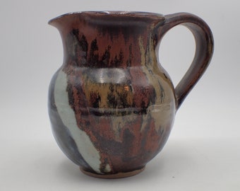 vintage flambé stoneware pitcher