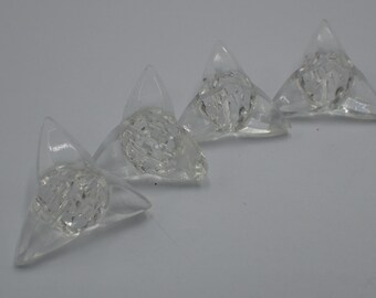 Four Art Nouveau glass buttons