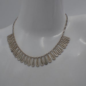 Vintage silver filigree necklace